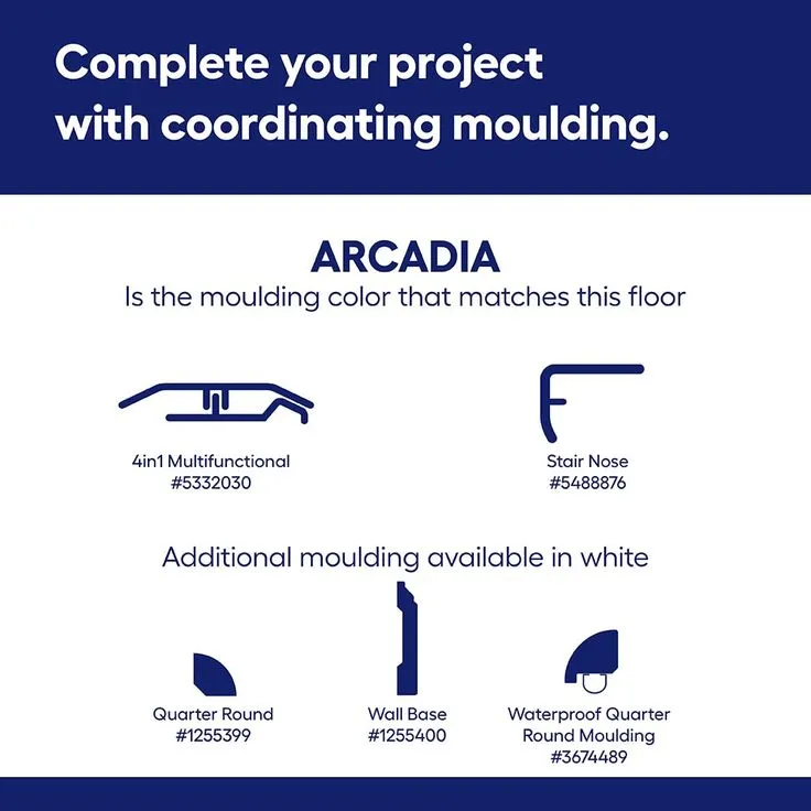 Style Selections  Arcadia 12-mil x 16-in W x 32-in L Water Resistant Interlocking Luxury Vinyl Tile Flooring, photo 8 of 8