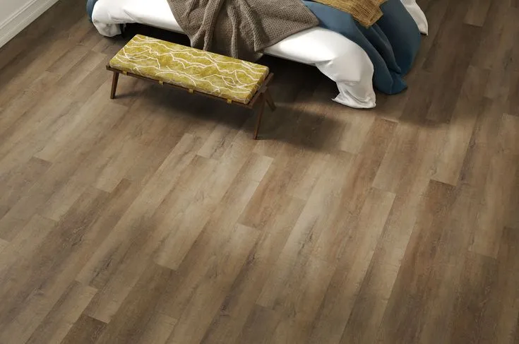 Style Selections Sisal Oak 6-mil x 6-in W x 48-in L Water Resistant Interlocking Luxury Vinyl Plank Flooring, photo 4 of 8