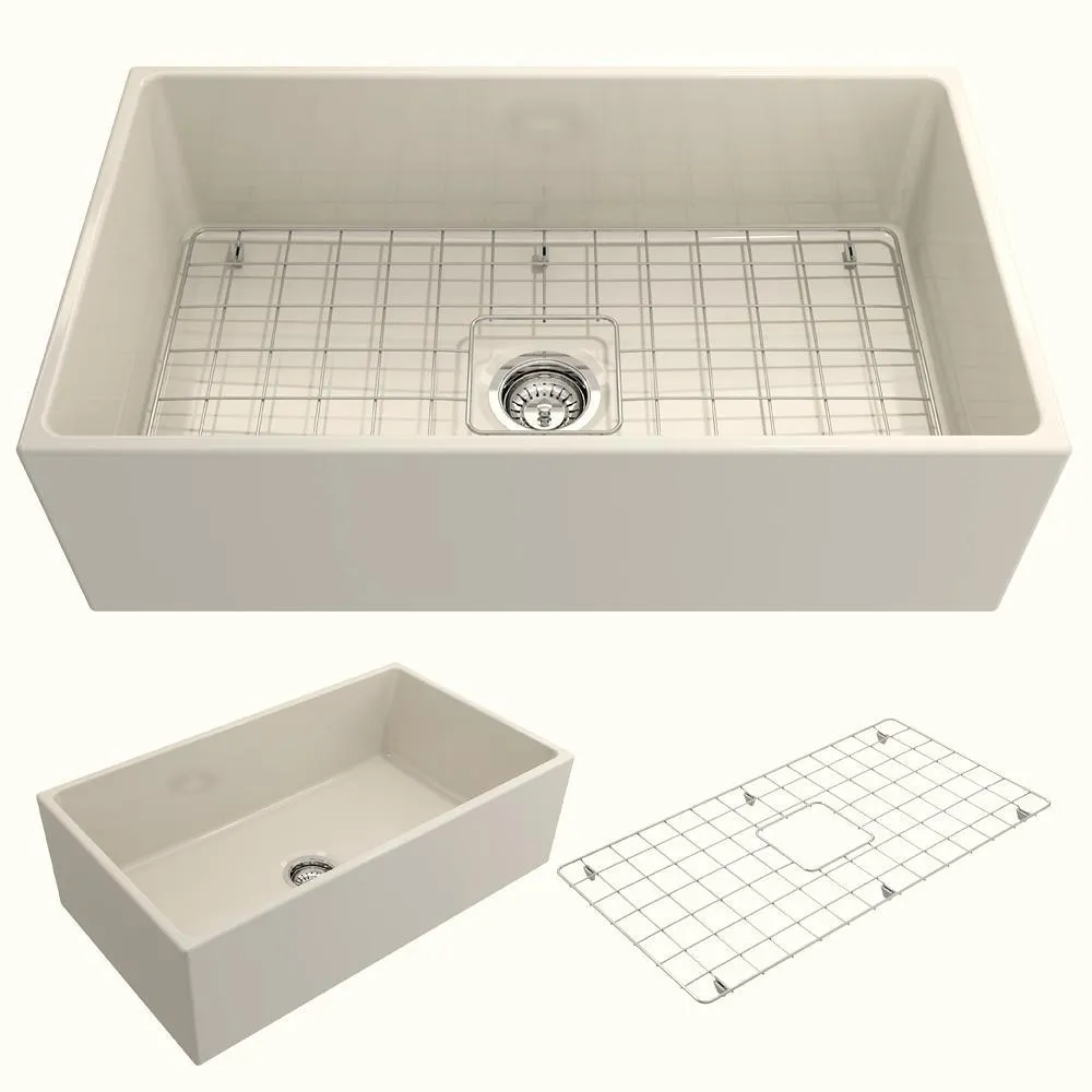 Contempo Farmhouse Apron Front Fireclay 27 in. Single Bowl Kitchen Sink with Bottom Grid and Strainer in White, photo 20 of 20