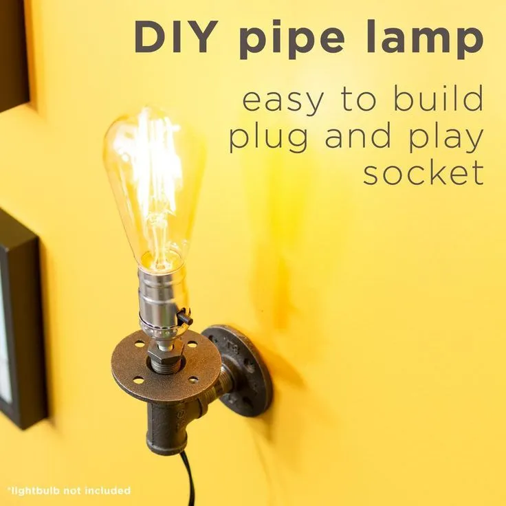 1/2 in. Black Steel Pipe 7.5 in. H Wall Sconce Lamp Kit, photo 6 of 12