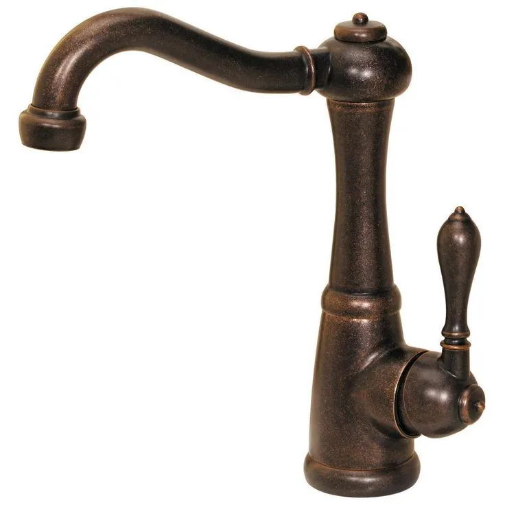 SINKOLOGY Seurat All-in-One Drop-In Copper 15 in. Single Bowl Copper Bar Sink with Pfister Bronze Faucet and Drain, photo 3 of 6
