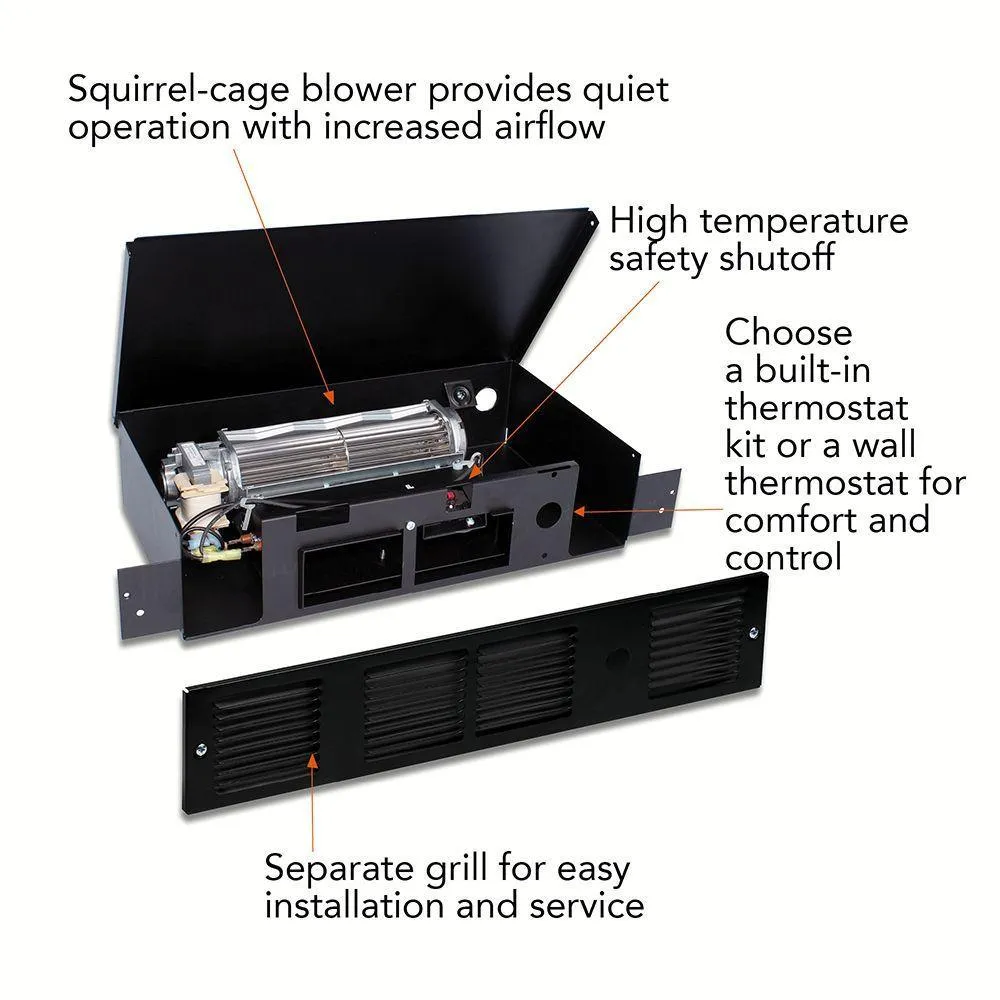 Perfectoe 1,000-Watt 240-Volt Fan-Forced Under-Cabinet Electric Heater in Black, photo 2 of 6