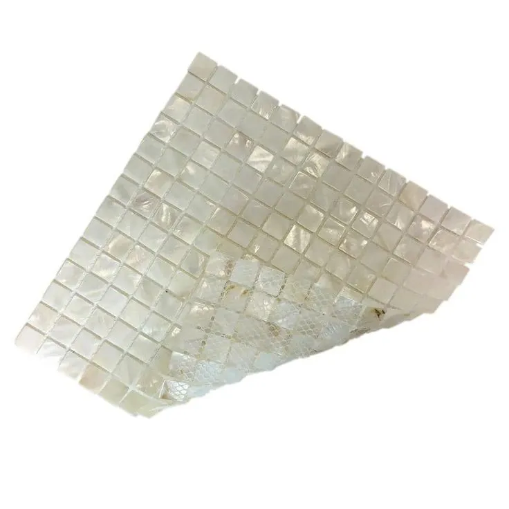 Art3d 12 in. x 12 in. Mother of Pearl Shell Mosaic Tile Backsplash in White, photo 5 of 8