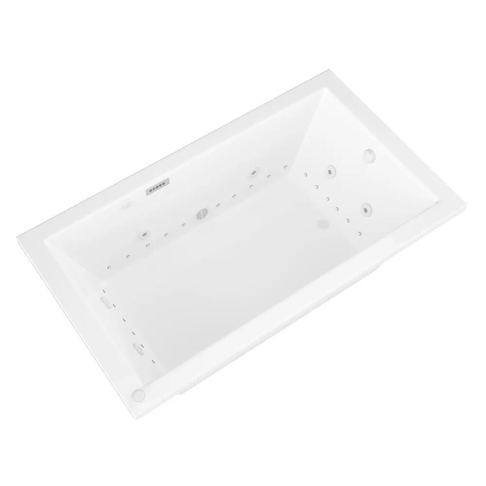 Universal Tubs Sapphire Diamond Series 5 ft. Right-Drain Rectangular Drop-in Whirlpool and Air Bath Tub in White, photo 12 of 21