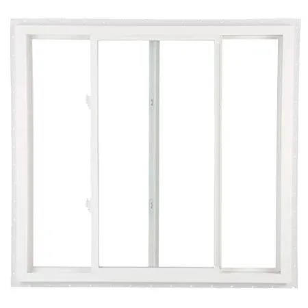 RELIABILT 150 Series New Construction 35-1/2-in x 47-1/2-in x 3-1/4-in Jamb White Vinyl Low-e Argon Single Hung Window with Grids Half Screen Included, photo 6 of 7