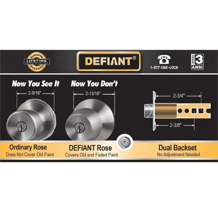 Defiant Hartford Entry Knob and Deadbolt Set (2-Pack), photo 4 of 11