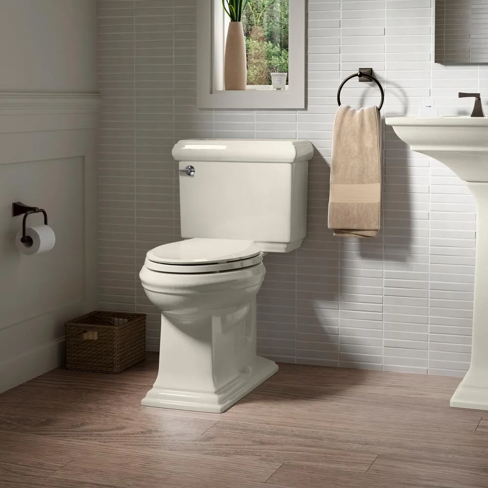 Memoirs Classic 2-piece 1.28 GPF Single Flush Elongated Toilet with AquaPiston Flush Technology in Almond, photo 4 of 13