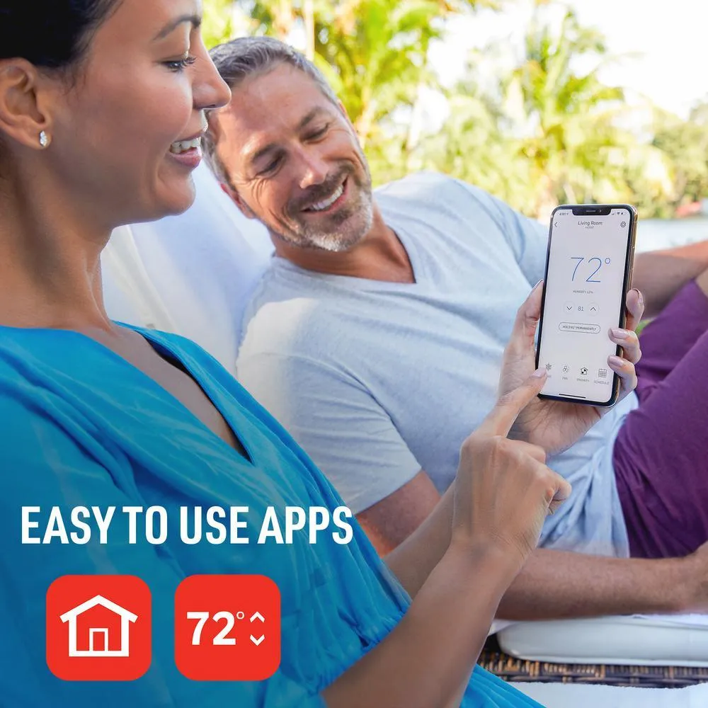 Wi-Fi Smart Color 7-Day Programmable Smart Thermostat with Color-Changing Touchscreen Display, photo 10 of 11
