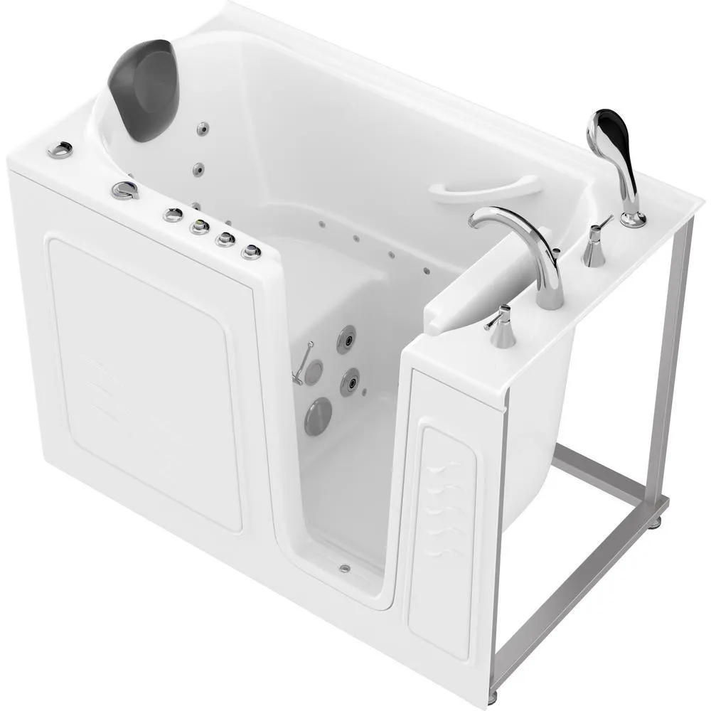 Universal Tubs Safe Premier 52.3 in. x 60 in. x 30 in. Right Drain Walk-in Air and Whirlpool Bathtub in White, photo 8 of 16