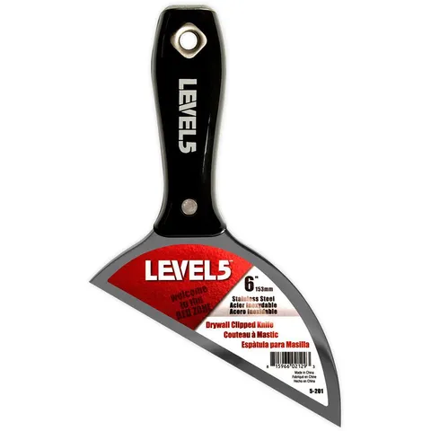 6 in. Blade with 30-Degree Angle Stainless Steel Drywall Clipped Knife