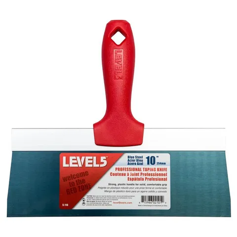 10 in. Blue Steel Taping Knife with Plastic Handle