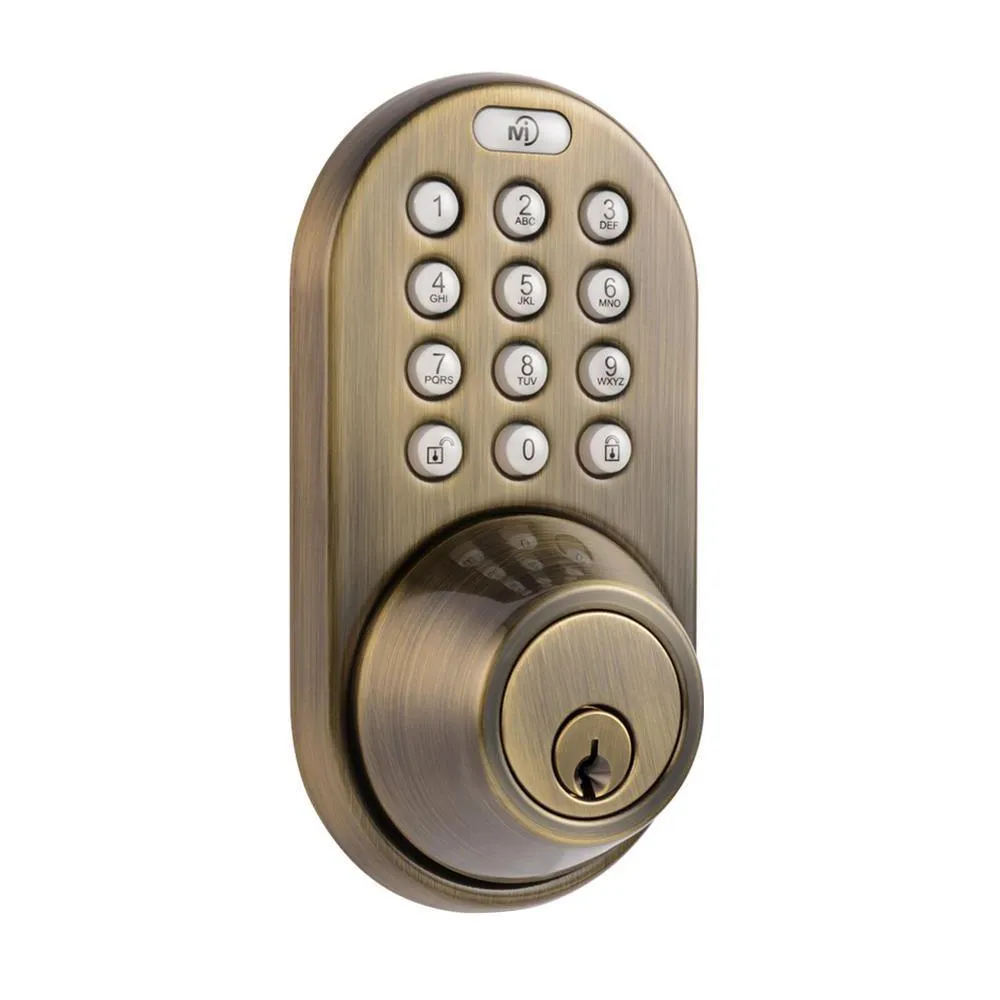Satin Nickel Single Cylinder Electronic Touch Pad Deadbolt with Back-Lit Keypad, photo 10 of 11