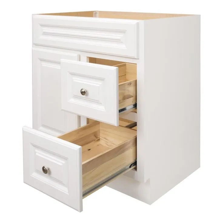 Hampton Bay Hampton 30 in. W x 21 in. D x 33.5 in. H Bathroom Vanity Cabinet Only in White, photo 3 of 15