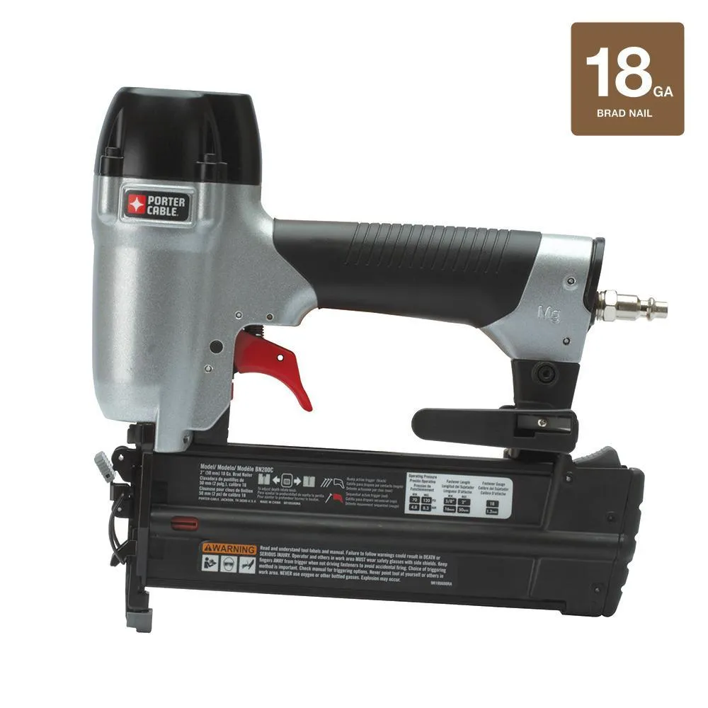 PORTER-CABLE 18-Gauge Pneumatic Brad Nailer Kit with Bonus Pneumatic 16-Gauge 2-1/2 in. Nailer Kit, photo 13 of 14