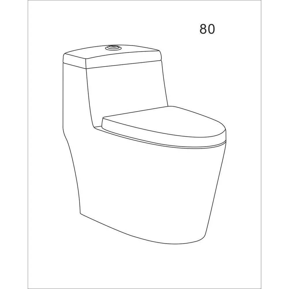 Skirted Modern Design 1-piece 1 Gallon Dual Flush High Efficiency Elongated One-Piece Toilet - Seat Included, photo 6 of 8