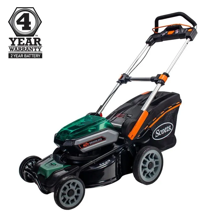 Scotts 19 in. 40-Volt Lithium-Ion Cordless Battery Walk Behind Push Mower with 5 Ah Battery and Charger Included, photo 3 of 9