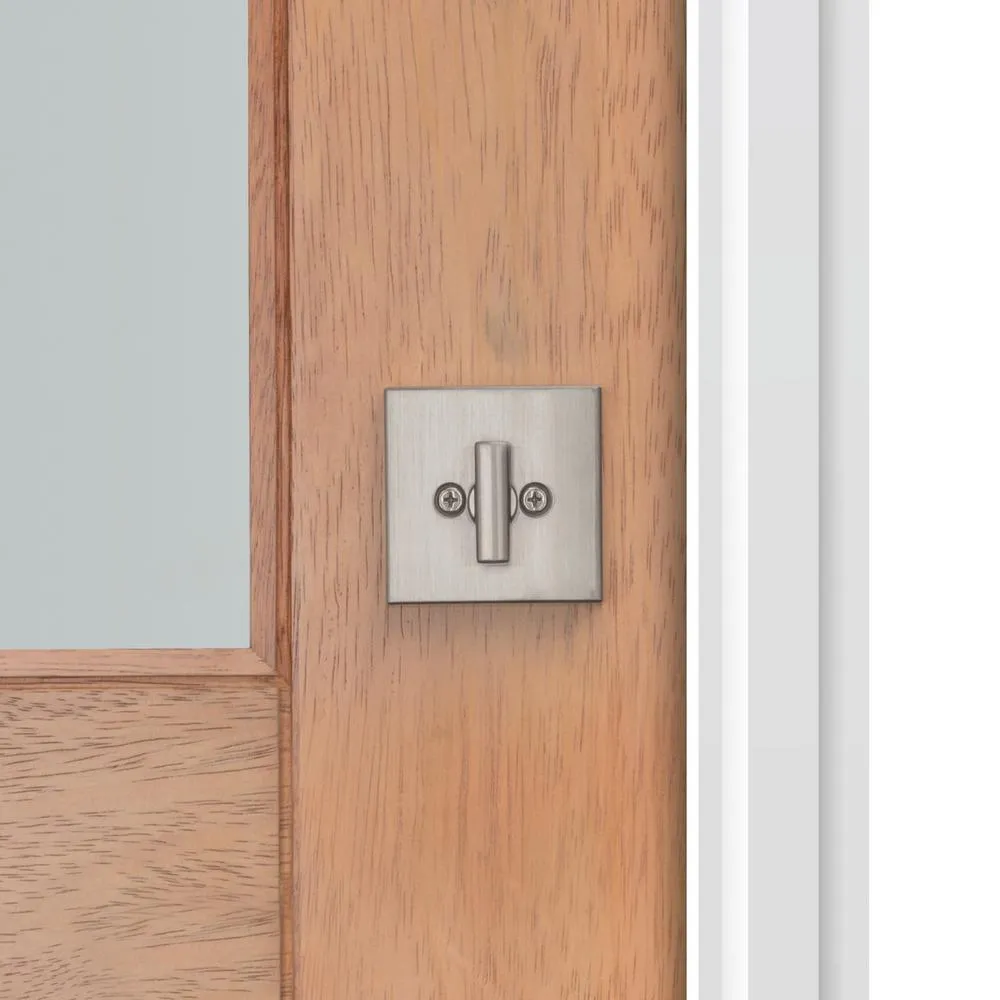 Kwikset Prestige Spyglass Satin Nickel Square Single Cylinder Deadbolt Featuring SmartKey Security, photo 10 of 12