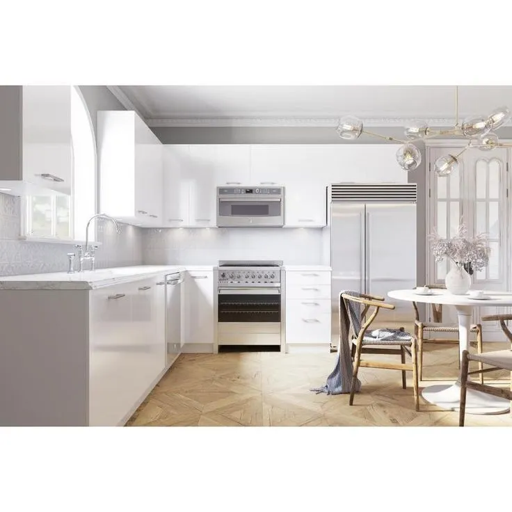 Cambridge 12-in W x 36-in H x 12-in D Glossy White Engineered Wood Door Wall Stock Cabinet, photo 8 of 9