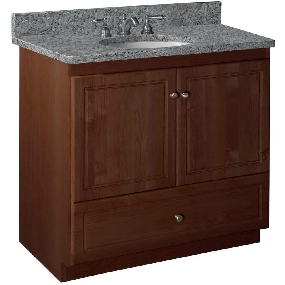 Ultraline 42 in. W x 21 in. D x 34.5 in. H Vanity Cabinet Only in Natural Alder, photo 7 of 39