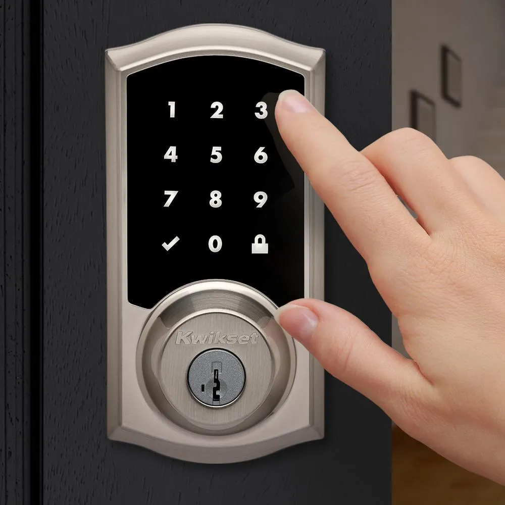 Kwikset Premis Touchscreen Smart Lock Satin Nickel Single Cylinder Electronic Deadbolt Featuring SmartKey Security, photo 3 of 8