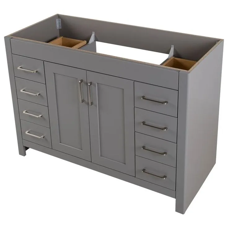Westcourt 48 in. W x 21 in. D x 34 in. H Bath Vanity Cabinet Only in Sterling Gray, photo 6 of 17
