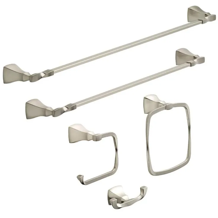 Delta Sawyer Satin Nickel Wall Mount Single Post Toilet Paper Holder, photo 2 of 7