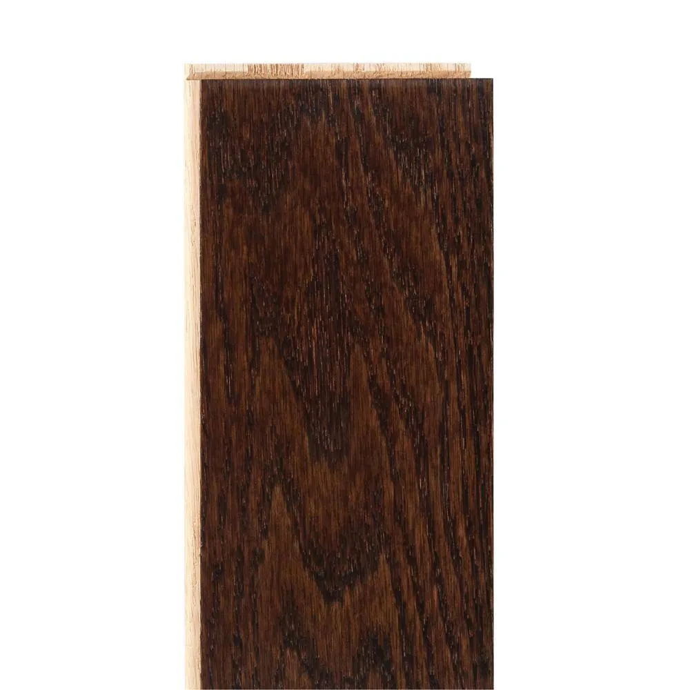 Bruce American Originals Barista Brown Red Oak 3/4 in. T x 3-1/4 in. W Smooth Solid Hardwood Flooring (22 sq.ft./ctn), photo 8 of 9
