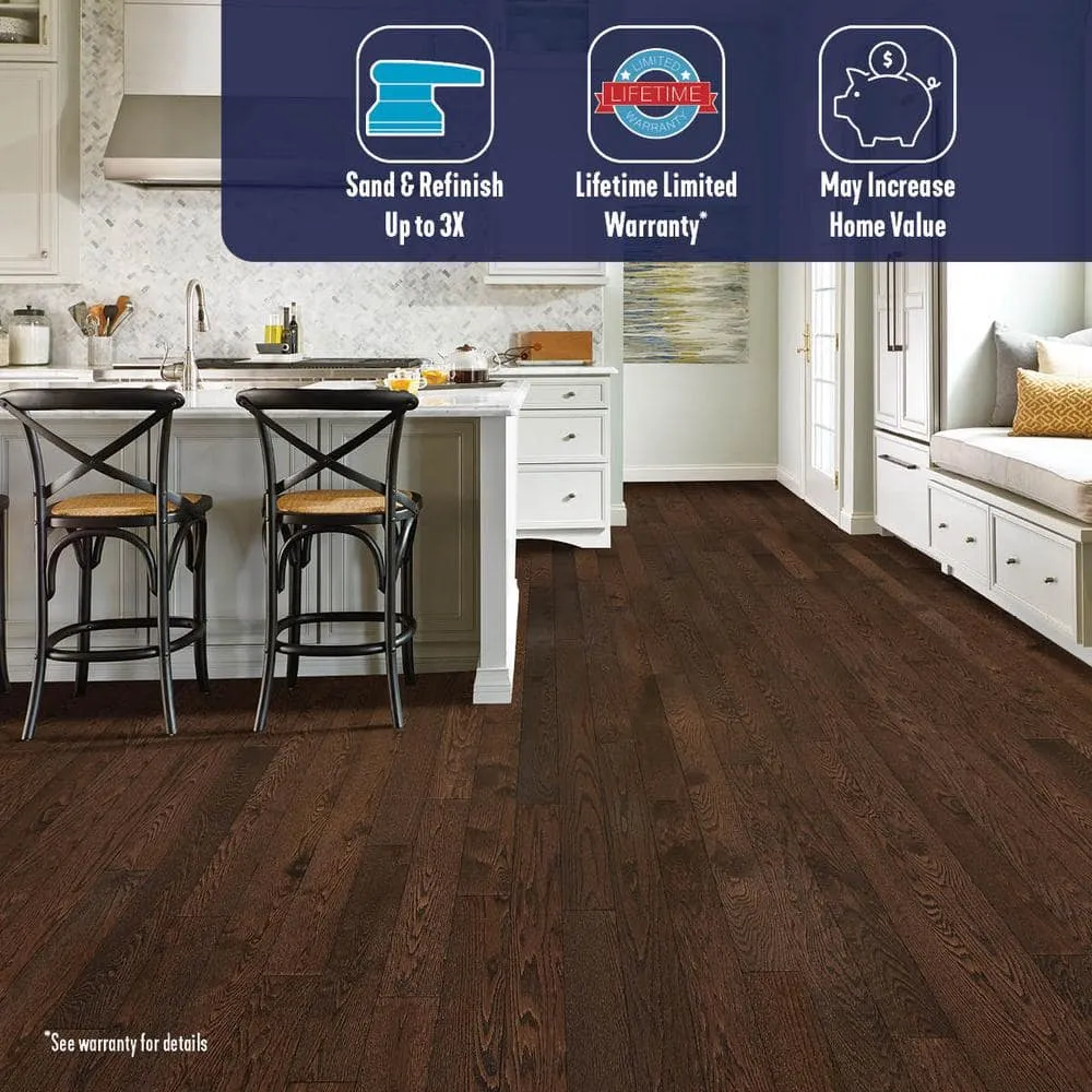 Bruce American Originals Barista Brown Oak 3/4 in. T x 5 in. W Smooth Solid Hardwood Flooring (23.5 sq.ft./ctn), photo 2 of 5