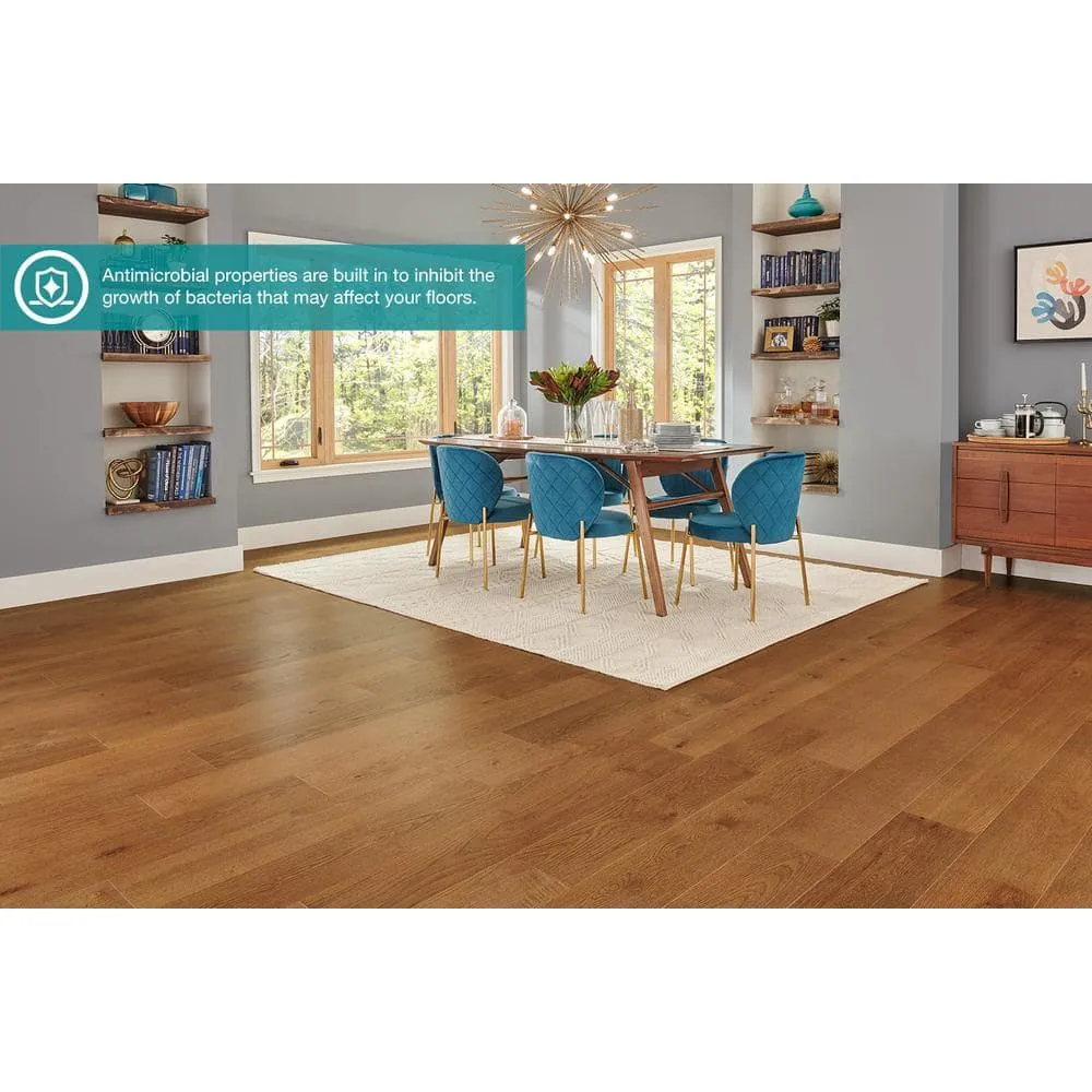 Pergo Defense+ Barnes Oak 3/8 in. T x 7.5 in. W Click Lock Distressed Engineered Hardwood Flooring (1104.3 sq.ft./pallet), photo 3 of 12