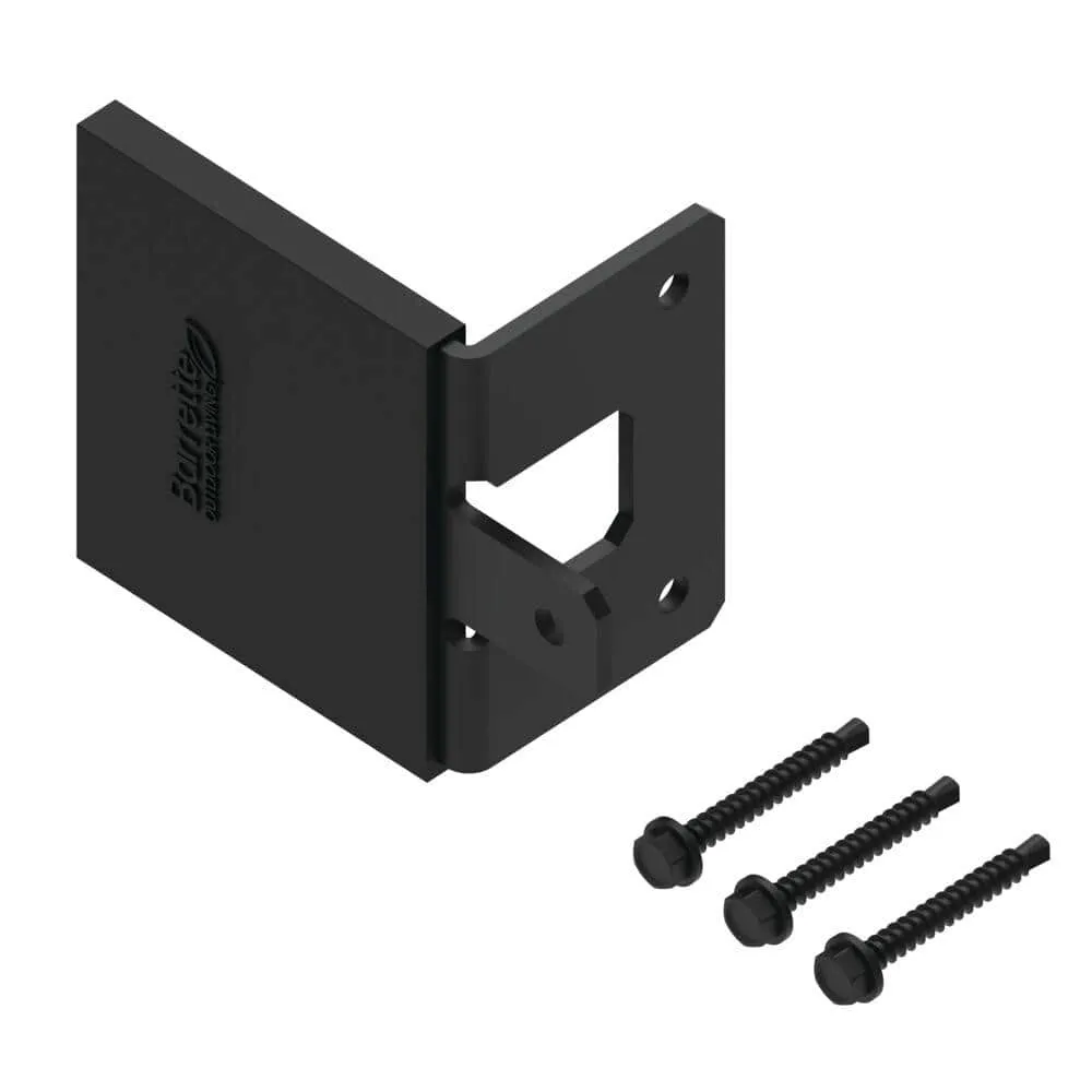 Barrette Outdoor Living 0.625 in. x 1.75 in. x 2.625 in. Black Steel Fence Gate Stop, photo 3 of 3