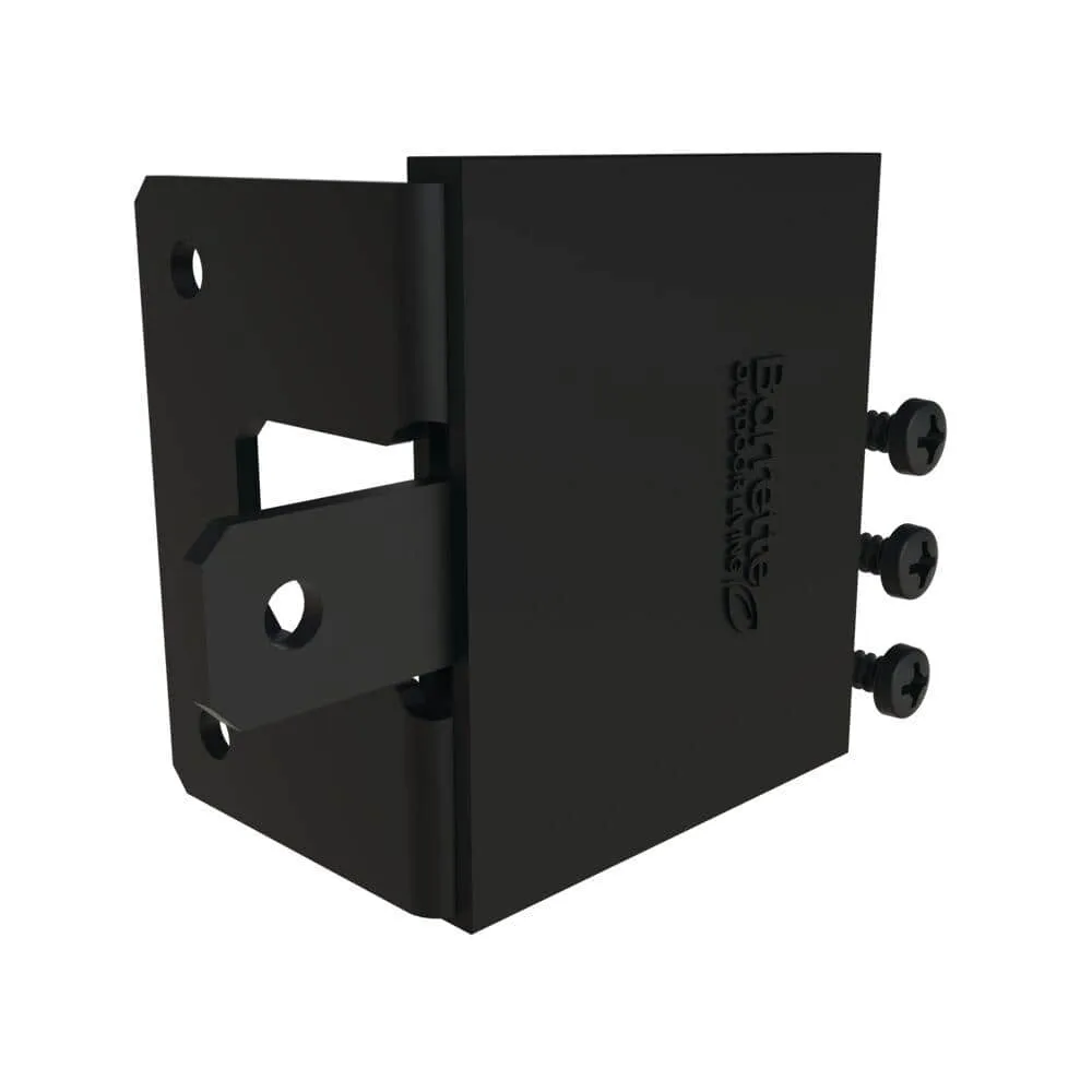 Barrette Outdoor Living 0.625 in. x 1.75 in. x 2.625 in. Black Steel Fence Gate Stop, photo 2 of 3