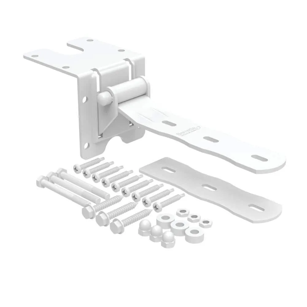 Barrette Outdoor Living 11.62 in. x 3.25 in. White No Rust Gate Hinge, photo 2 of 3
