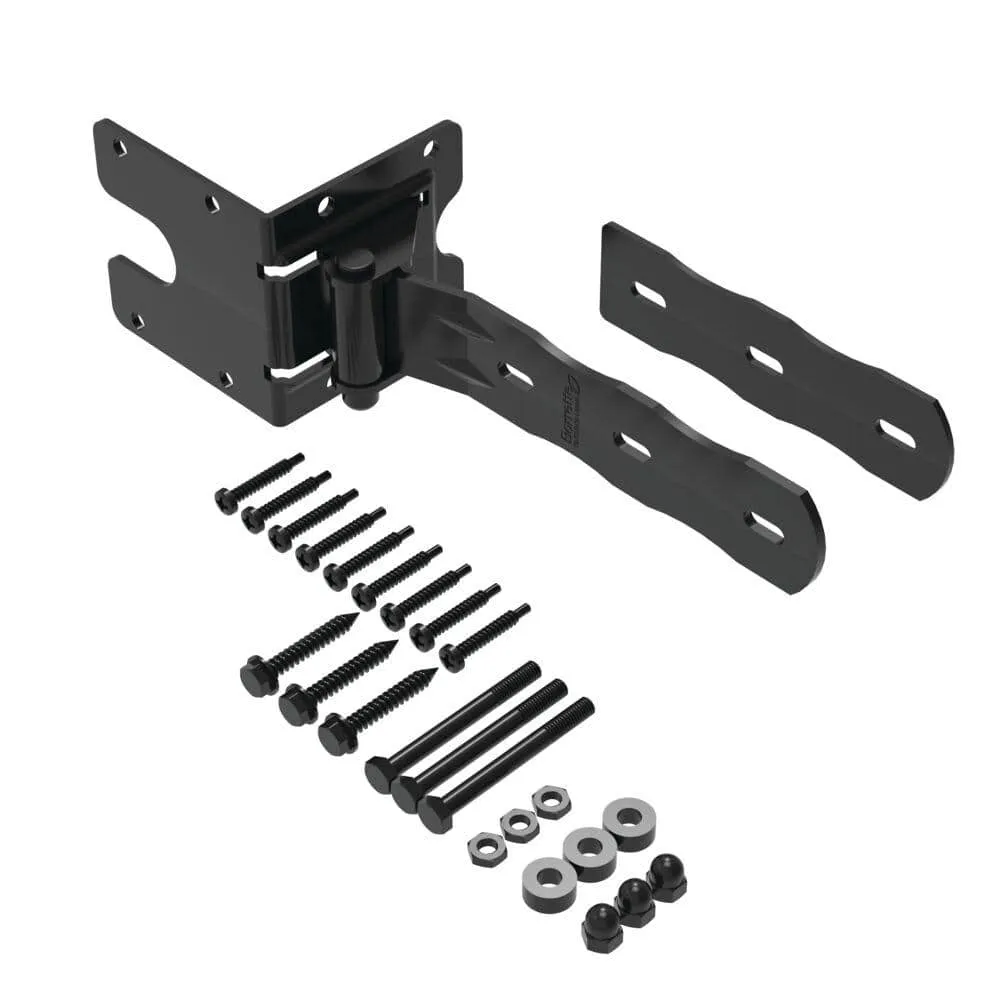 Barrette Outdoor Living 11.62 in. x 3.25 in. Black Vinyl Gate Hinge, photo 3 of 4