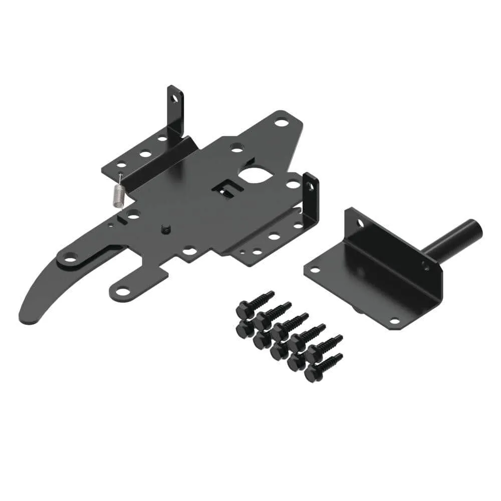 Barrette Outdoor Living 10.75 in. x 5.5 in. Black Stainless Steel Standard 2-sided Post Latch, photo 3 of 5