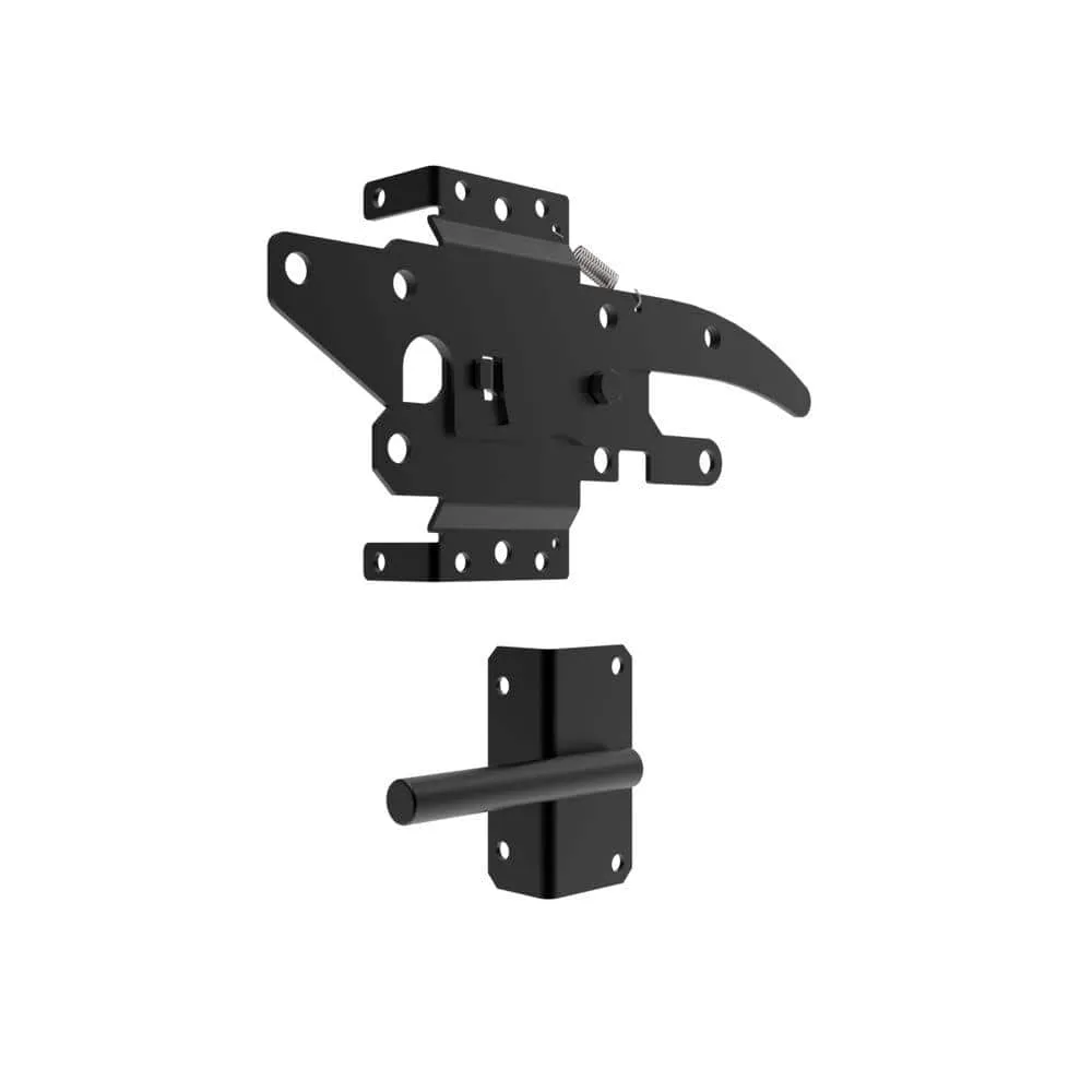 Barrette Outdoor Living 10.75 in. x 5.5 in. Black Stainless Steel Standard 2-sided Post Latch, photo 2 of 5
