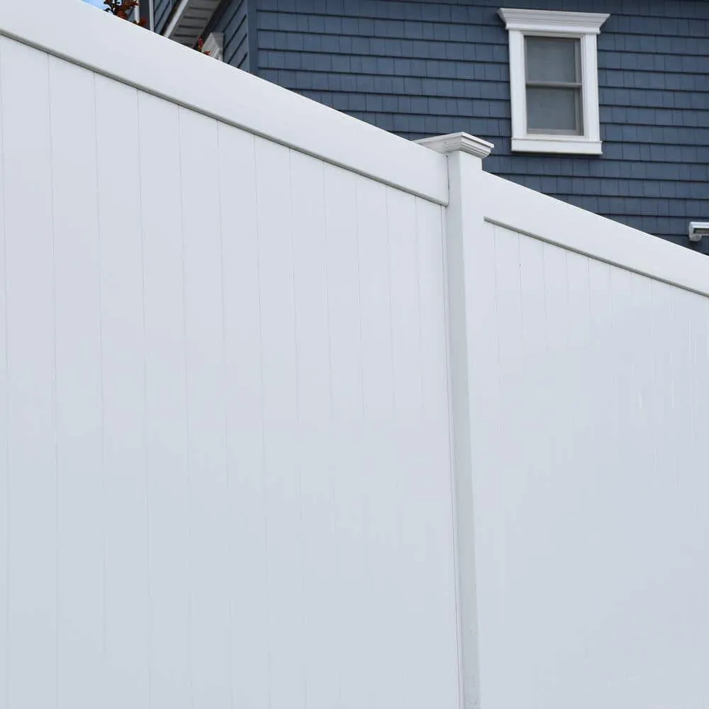 Barrette Outdoor Living 1.02 in. x 1.379 in. x 59.5 in. White Vinyl Fence U-Channel, photo 6 of 6