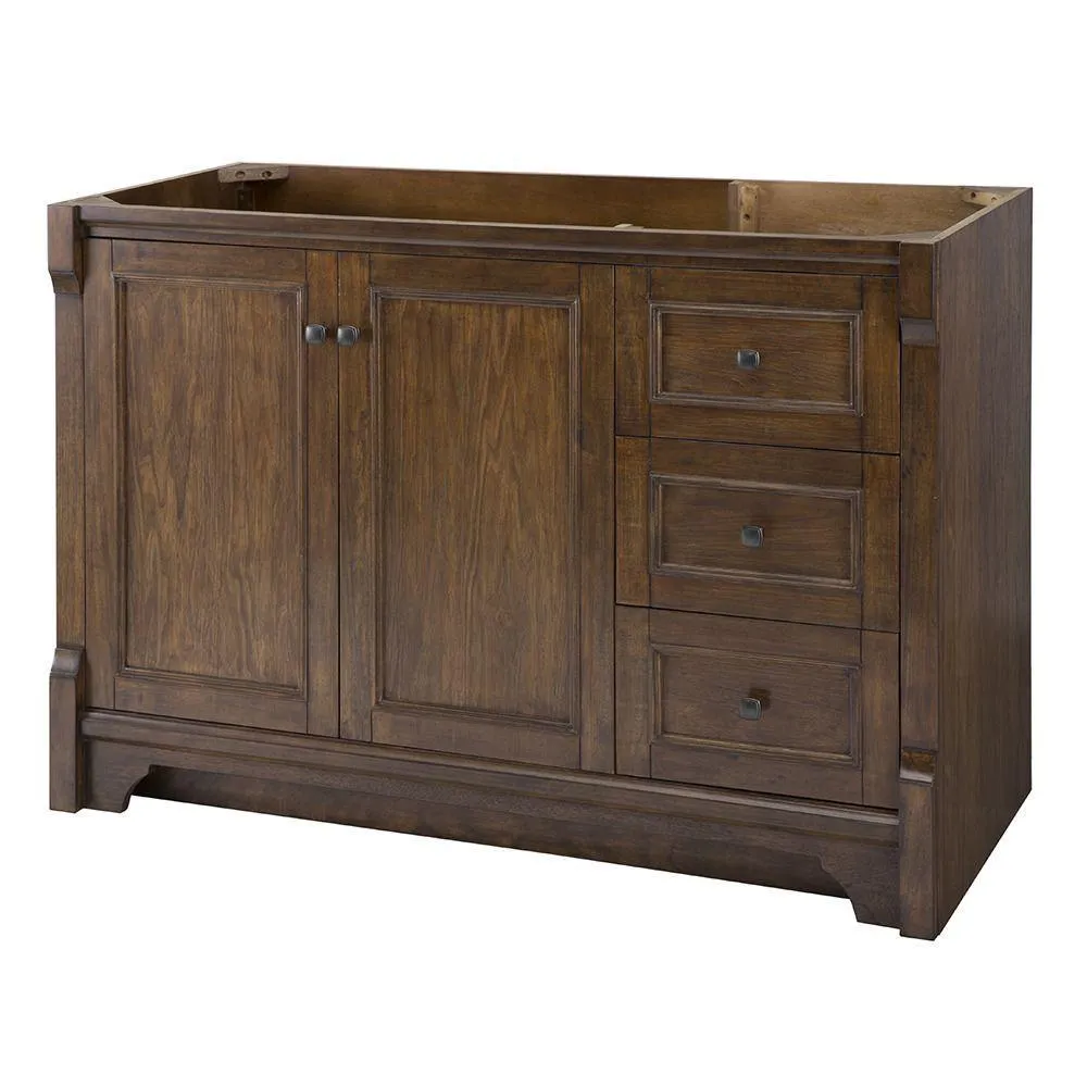 Creedmoor 36 in. W Bath Vanity Cabinet Only in Walnut with Left Hand Drawers, photo 8 of 11