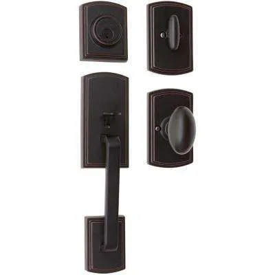 Cerberus Antique Bronze Finish Entry Door Handleset