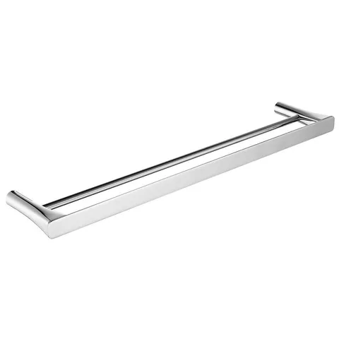 Caster 3 Series Double Towel Bar, Polished Chrome, 25.13 in Length