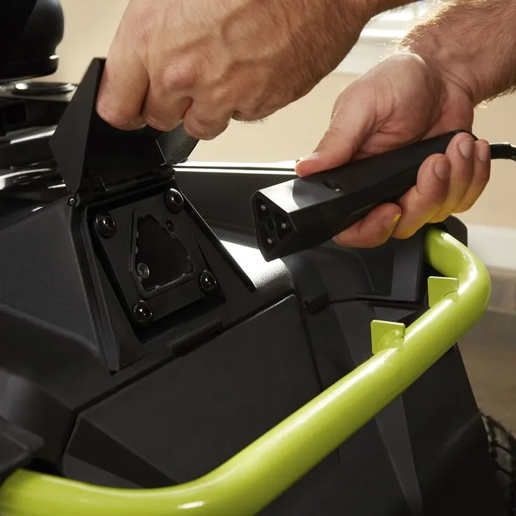 RYOBI 38 in. 75 Ah Battery Electric Rear Engine Riding Lawn Mower, photo 5 of 6