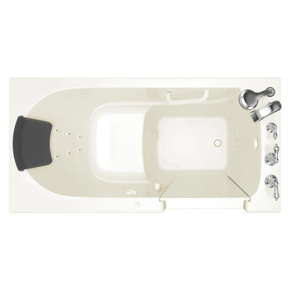Gelcoat Premium Series 60 in. Right Hand Walk-In Whirlpool Bathtub in Linen, photo 3 of 16
