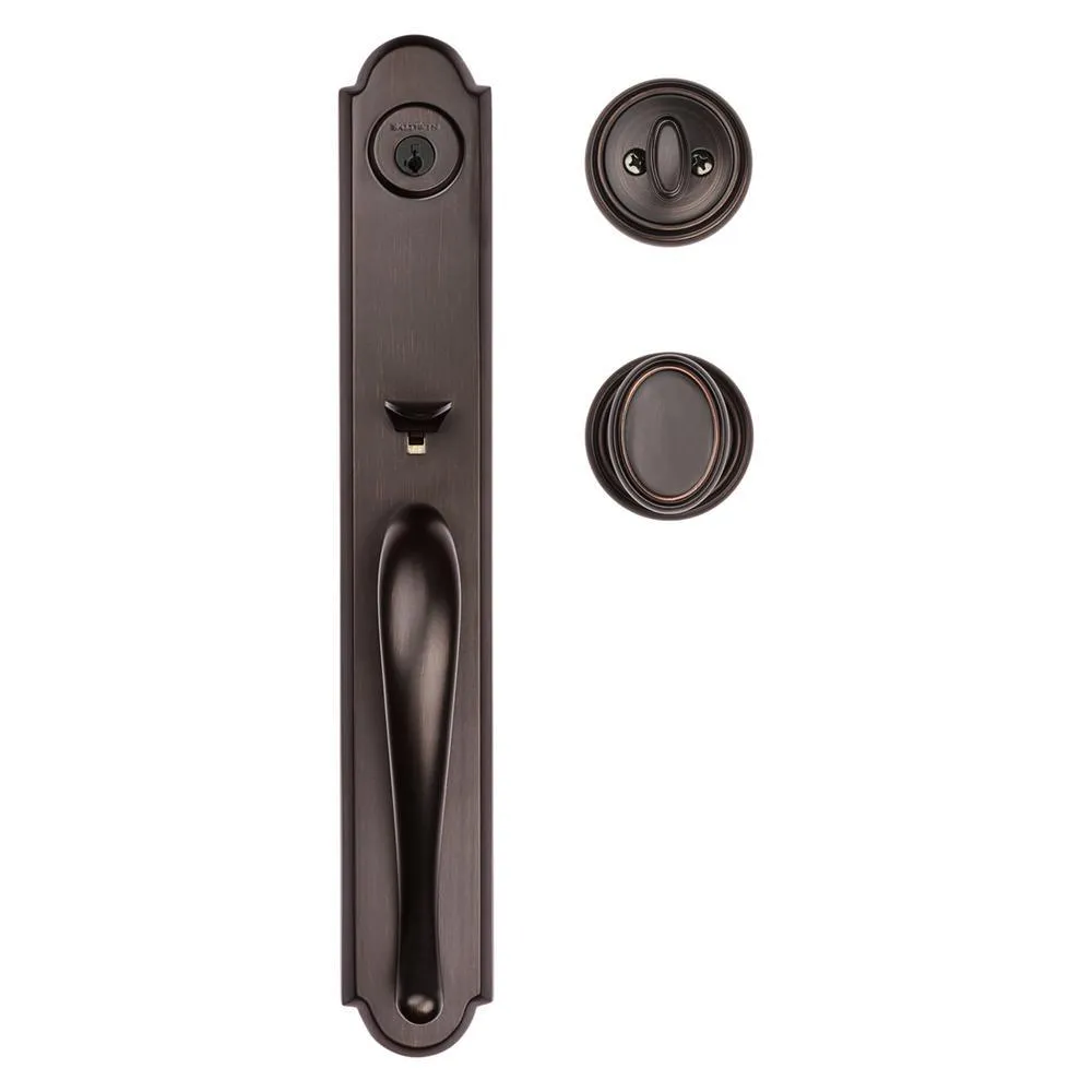 Prestige Bighorn Single Cylinder Venetian Bronze Door Handleset with Carnaby Door Knob Featuring SmartKey Security, photo 8 of 13