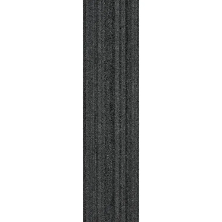 Foss Peel and Stick Sky Grey Barcode Planks 9 in. x 36 in. Commercial/Residential Carpet (16-tile / case), photo 9 of 10