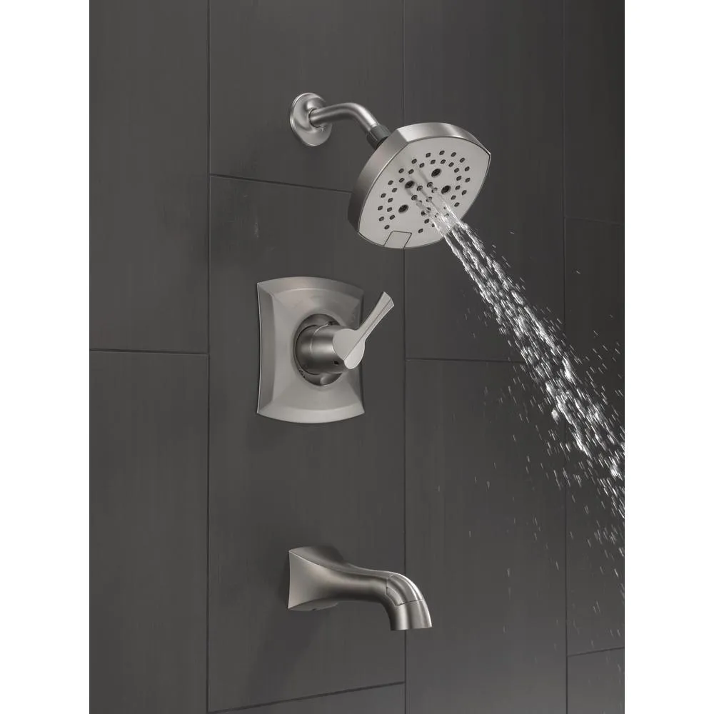 Pierce Single-Handle 5-Spray Tub and Shower Faucet in Spot Shield Brushed Nickel (Valve Included), photo 8 of 13