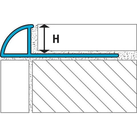 Round Edge 3/8 in. Satin Nickel Profile