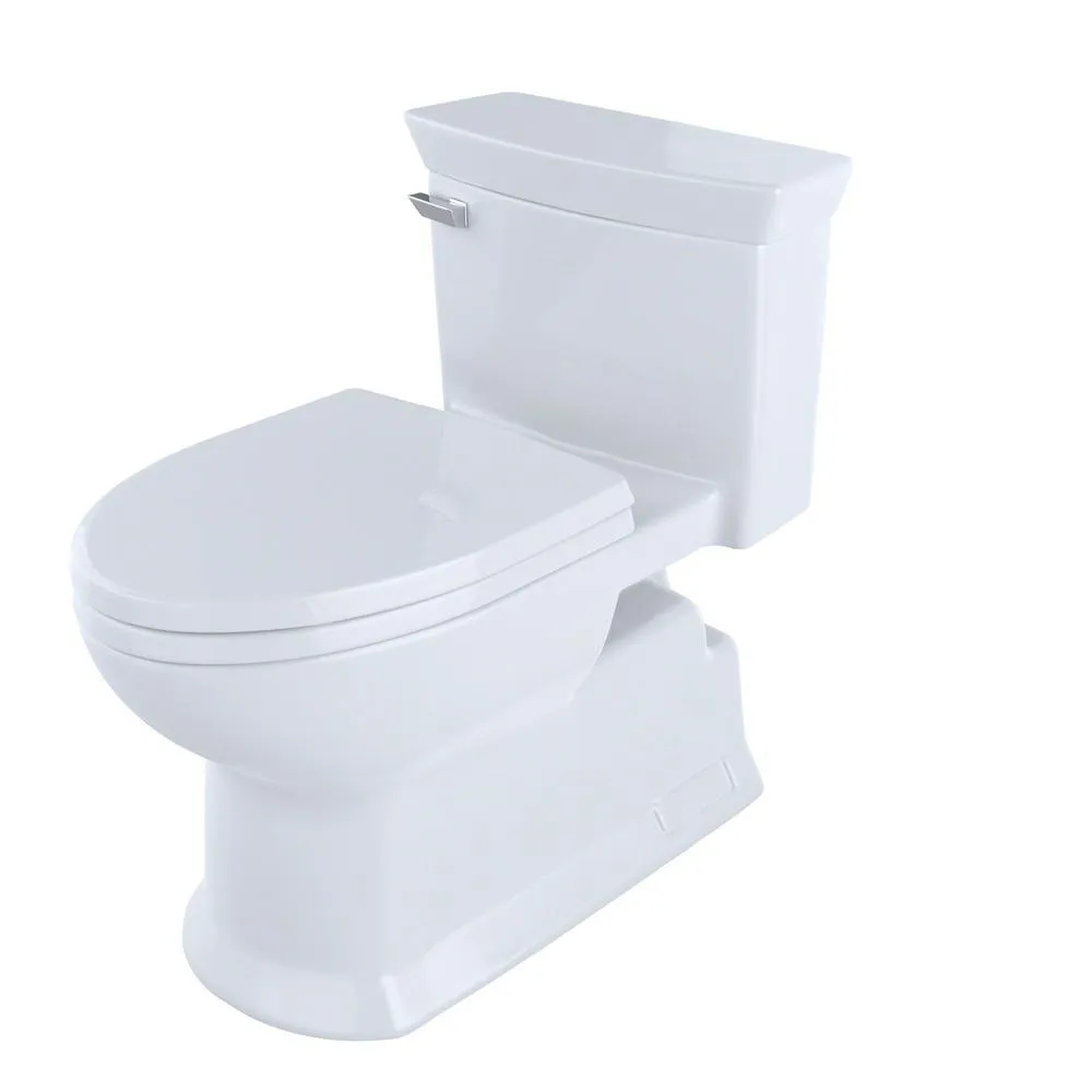TOTO Eco Soiree 1-Piece 1.28 GPF Single Flush Elongated Skirted Toilet with CeFiONtect in Sedona Beige, photo 5 of 12