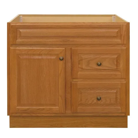 Hampton 36 in wide · 21 in deep · 33.5 in high Bathroom Vanity Cabinet Only in Oak