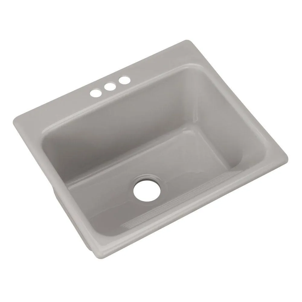 Kensington Drop-In Acrylic 25 in. 3-Hole Single Bowl Utility Sink in Ice Grey, photo 11 of 18