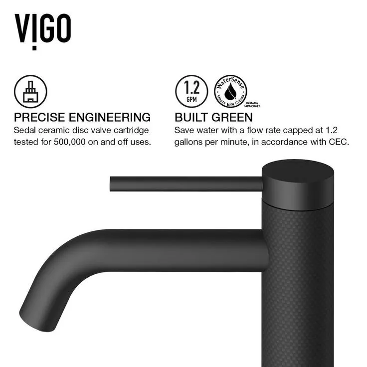 VIGO Onyx Vessel Sink in Gray with Faucet in Matte Black, photo 5 of 10