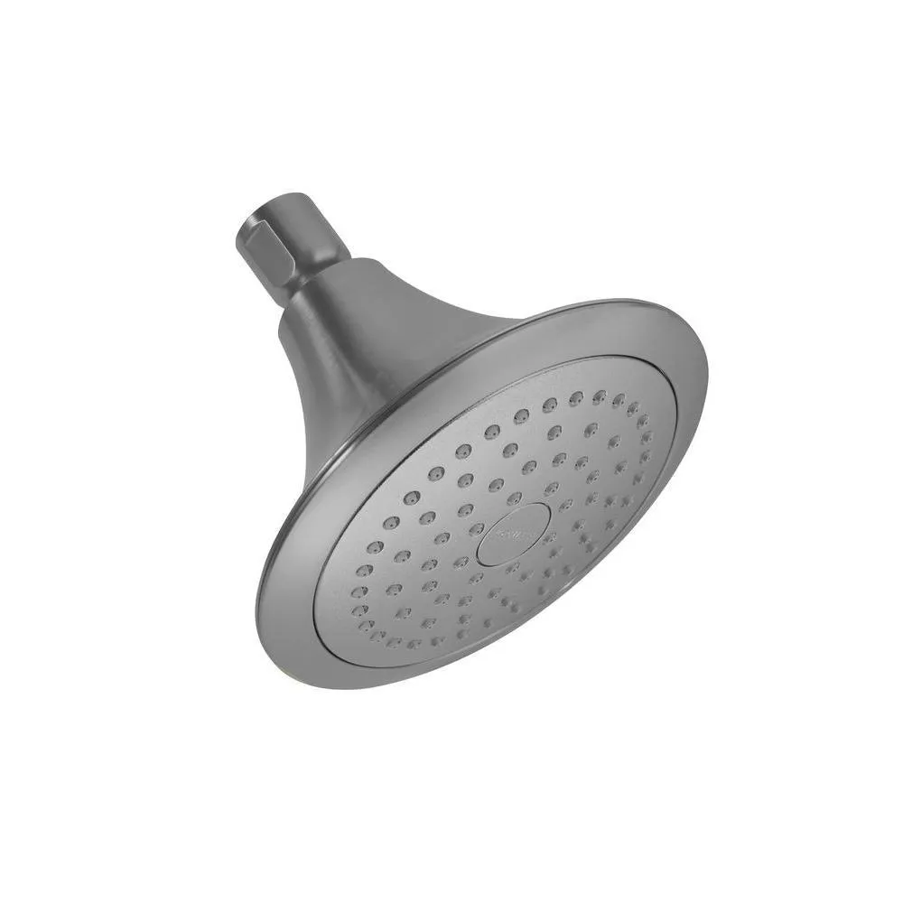 Forte 1-Spray 5.5 in. Single Wall Mount Fixed Rain Shower Head in Vibrant Brushed Nickel, photo 9 of 10